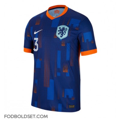 Holland Matthijs de Ligt #3 Udebanetrøje EM 2024 Kortærmet Holland Matthijs de Ligt #3 Udebanetrøje EM 2024 Kortærmet